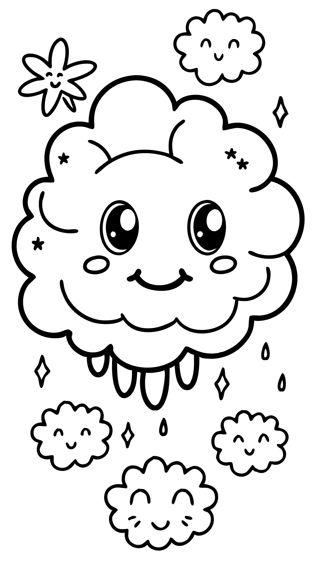 cloud coloring page